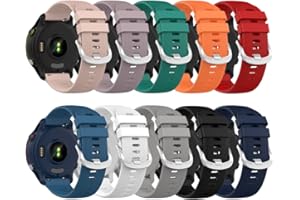 ZSZCXD Compatible for Garmin Forerunner 255S/265S, 18mm Width Quick Released Soft Silicone Replacement WatchBand Strap Wristband for Garmin Forerunner 255S/Forerunner 265S/Vivoactive 4S/Vivomove 3S/Venu 3S/Venu 2S