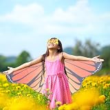 ADAKEL 6 Pieces Kids Butterfly Wings Costume Set for Girls Halloween Party view 5