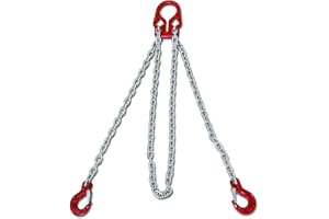 YANBORUI 10Ft Adjustable Chain Sling 6613 lbs Load Lifting Chains 5/16 Inch Chain Slings for Lifting 2 Legs Heavy Duty Lifting Chains with Adjustable Hooks for Industrial Engine Hoist【3ton】