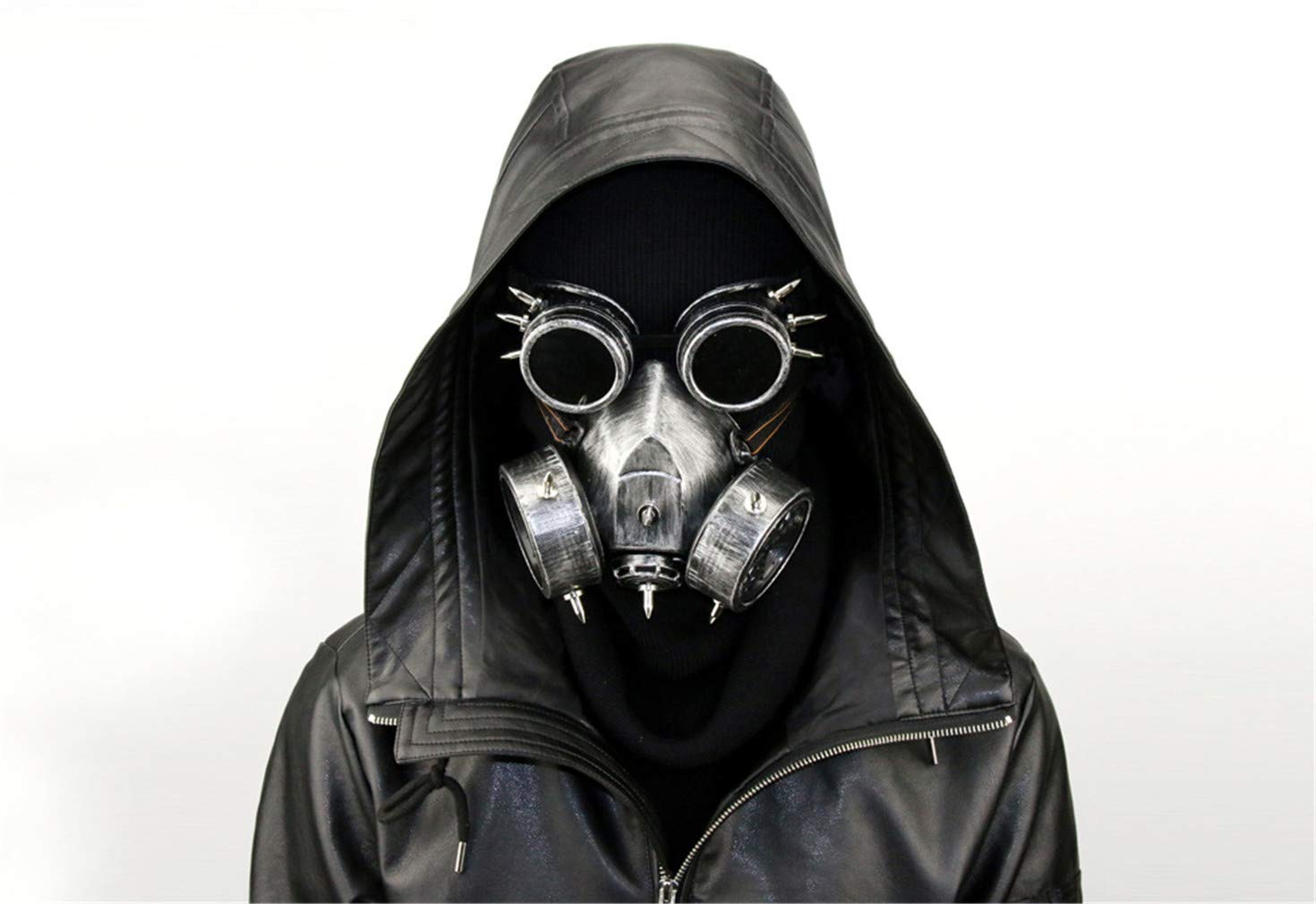 Ulalaza Steampunk Gas Goggles Mask Retro Gothic Punk Zombie Soldiers Skull Mask for Halloween Cosplay Props