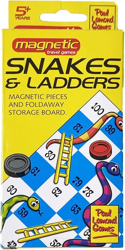 University Games MY PLG0850 Magnetic Snakes & Ladders Five Colors