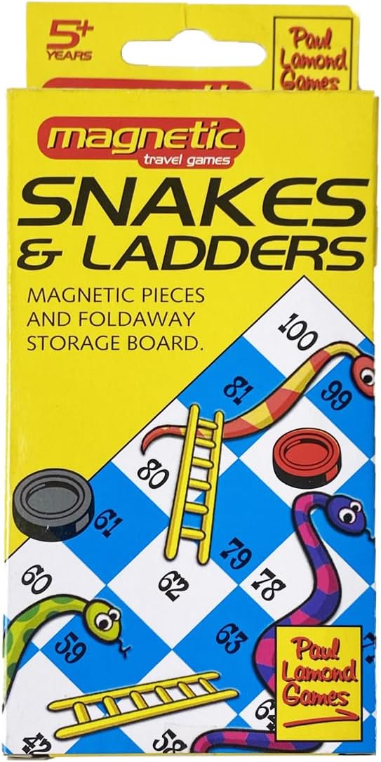 University Games MY PLG0850 Magnetic Snakes & Ladders Five Colors