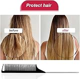 CCLKHY Black Carbon Fiber Pin Tail Comb Anti Static Parting Teasing Comb All view 6