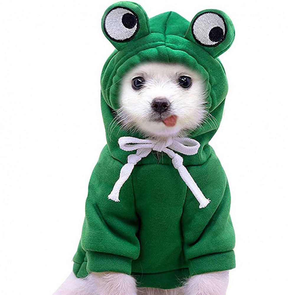 Warm Dog & Cat Hoodie - Cute Pullover Sweatshirt with Hood for Small & Medium Pets