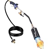 Flame King YSN340K 340,000 BTU Propane Torch Weed Burner with 10-ft Hose | Multipurpose CSA-Certified Weed Torch w/ Piezo Igniter &amp; Adjustable Flame for Weed Burning, Melting Ice &amp; Snow, &amp; Roofing