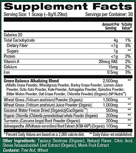 Bare Performance Nutrition, Strong Greens Superfood Powder, Antioxidants, Non-GMO, Gluten Free and No Artificial Sweeteners, Wheat Grass, Coconut Water, Turmeric and Monk Fruit (Mixed Berry)