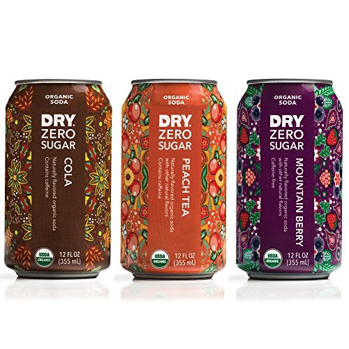 Buy DRY Zero Sugar Cola, Peach Tea, ain Berry Soda Variety Pack 12 fl