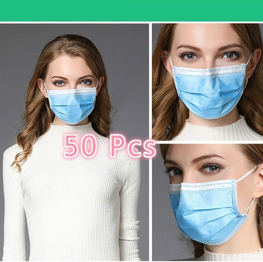 Dayloveme 50Pcs/Pack Surgical Face M-a-s-k-s 3 Ply - 3 Layers - Non-Woven