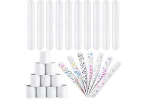 AMOR PRESENT Slap Bracelets Bulk, 64PCS White Slap Bracelets DIY Wrist Band Blank Snap Band for Kids Birthday Party Favors School Crafts Christmas Halloween Party Bag Fillers