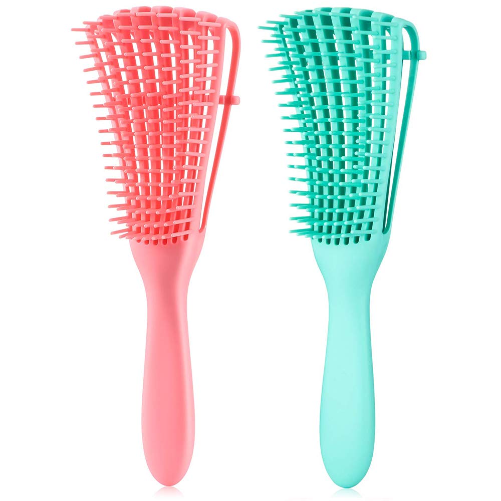 2 Pack Detangling Brush for black natural hair, Dishaur