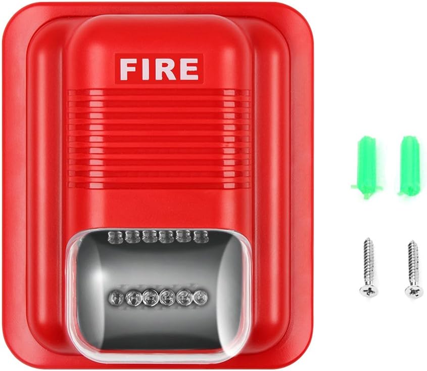 Sound and Light Alert Fire Alarm Firefighting Acousto-optic Alarm Siren Safety System Sensor
