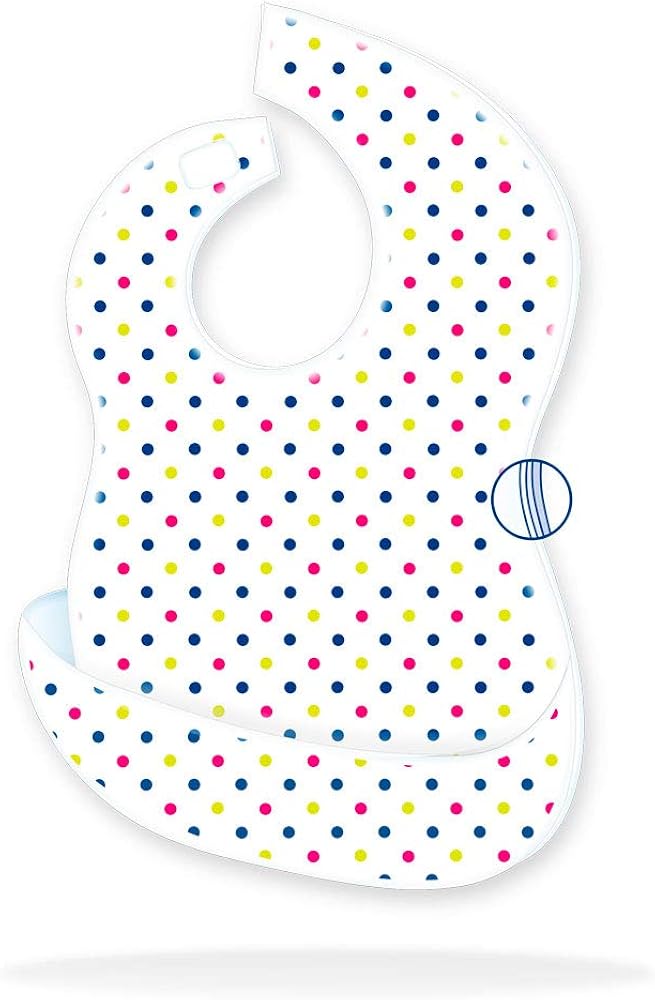 Orgakiddy Disposable Bib 12 Units, Polka Dot Print, 12 Count (Pack of 1) - Image 4