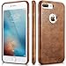iPhone 8 Plus Case - Premium iPhone 8 Plus Leather Case - Best Mobile Cell Phone Cases Protective Back Cover - Slim Fit Vegan Artificial Synthetic PU Leather Case for Apple iPhone 8 Plus - Brown