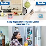 Houdian Digital Kitchen Timer Magnetic Backing Stand White 99:59 Count Up/Down view 6