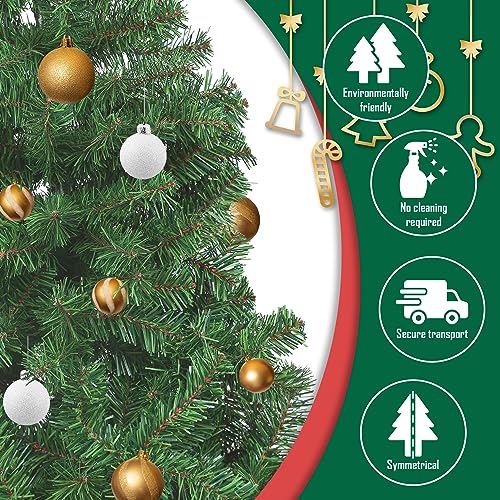 Eulenke Sapin de Noël artificiel de 150 cm - En plastique - Montage rapide - Système de blindage pliable - Résistant au feu - Vert