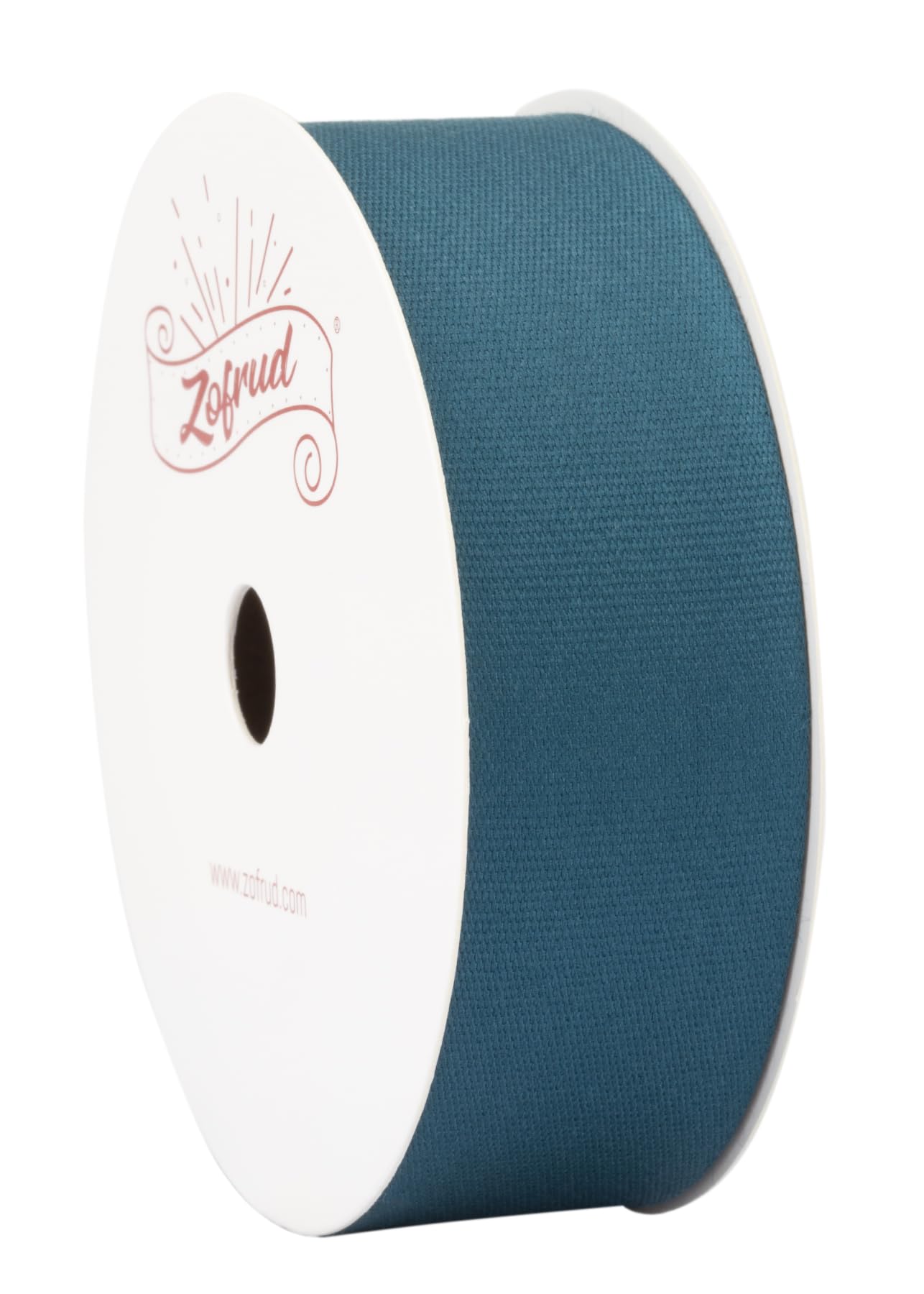 Zofrud Teal Cotton Ribbon - 25mm x 9 Meters - Ideal for Gift Wrapping, Sewing, and Crafts