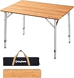 KingCamp Bamboo Folding Table Environmental Camping