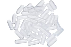 uxcell 50pcs Rubber End Caps 6mm(1/4 inch) ID Vinyl PVC Round Tube Bolt Cap Cover Screw Thread Protectors Clear