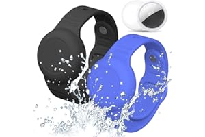 AIBEAMER Waterproof AirTag Bracelet for Kids, Wristband for Apple Air Tag Hidden Silicon Holder for Toddler Child Elder GPS Tracking Tagging Watch Band