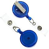 25 Pack - Translucent Retractable ID Badge Reels