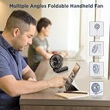 EasyAcc Handheld Fan Portable USB Fan 4 Speed 4000RPM 2600mAh Battery Black view 8