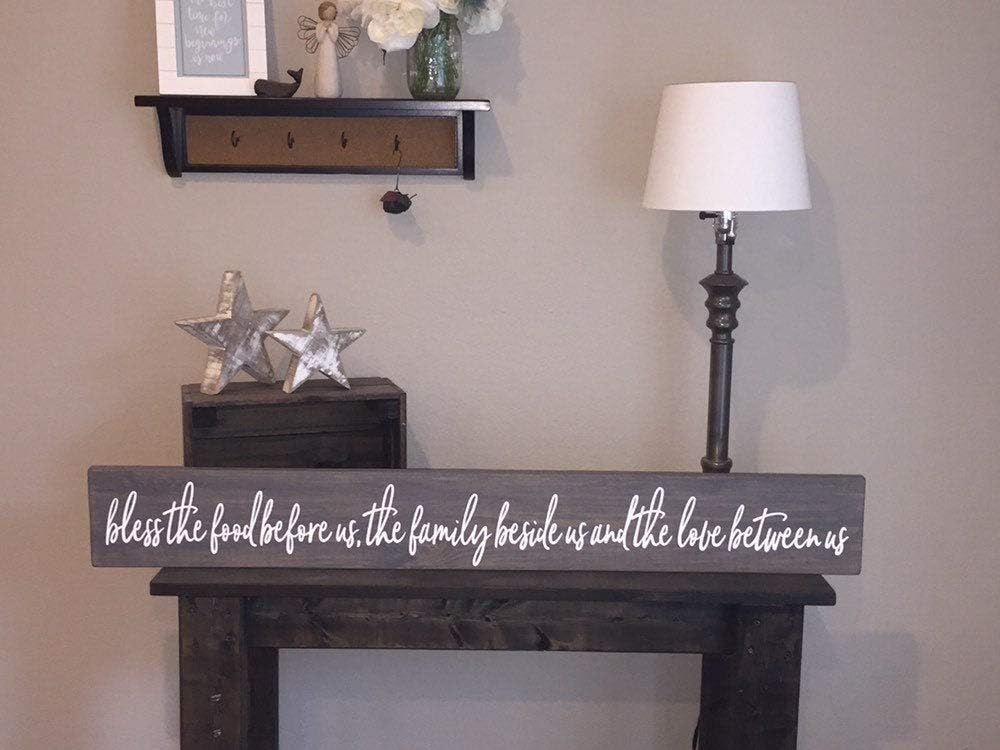 Ced454sy Pallet Bless the food before us Sign 55x42cm Jesus Scriptures Kitchen Love Rustic Decor Farmhouse Style Fixer Upper Item