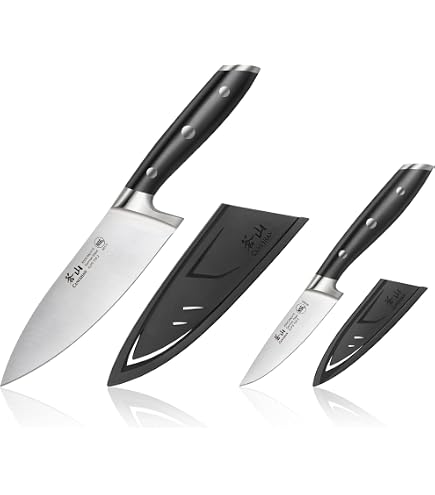 Cangshan 61901 – Set Di 3 Coltelli Da Cucina ForgiaTi In Acciaio Sandvik Con Manico In Legno Africano - 2