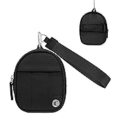 CLUCI Mini Backpack Keychain Wallet Small Change Quilted Coin Purse Cute Puffer Wristlet Pouch with 3 RFID Card Slots