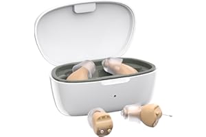 MEIMOUSE Hearing Aids for Seniors, Invisible Hearing Amplifiers with Noise Cancelling, Rechargeable Hearing Aids for Severe Hearing Loss Adults, Comfort In-ear Hearing Devices