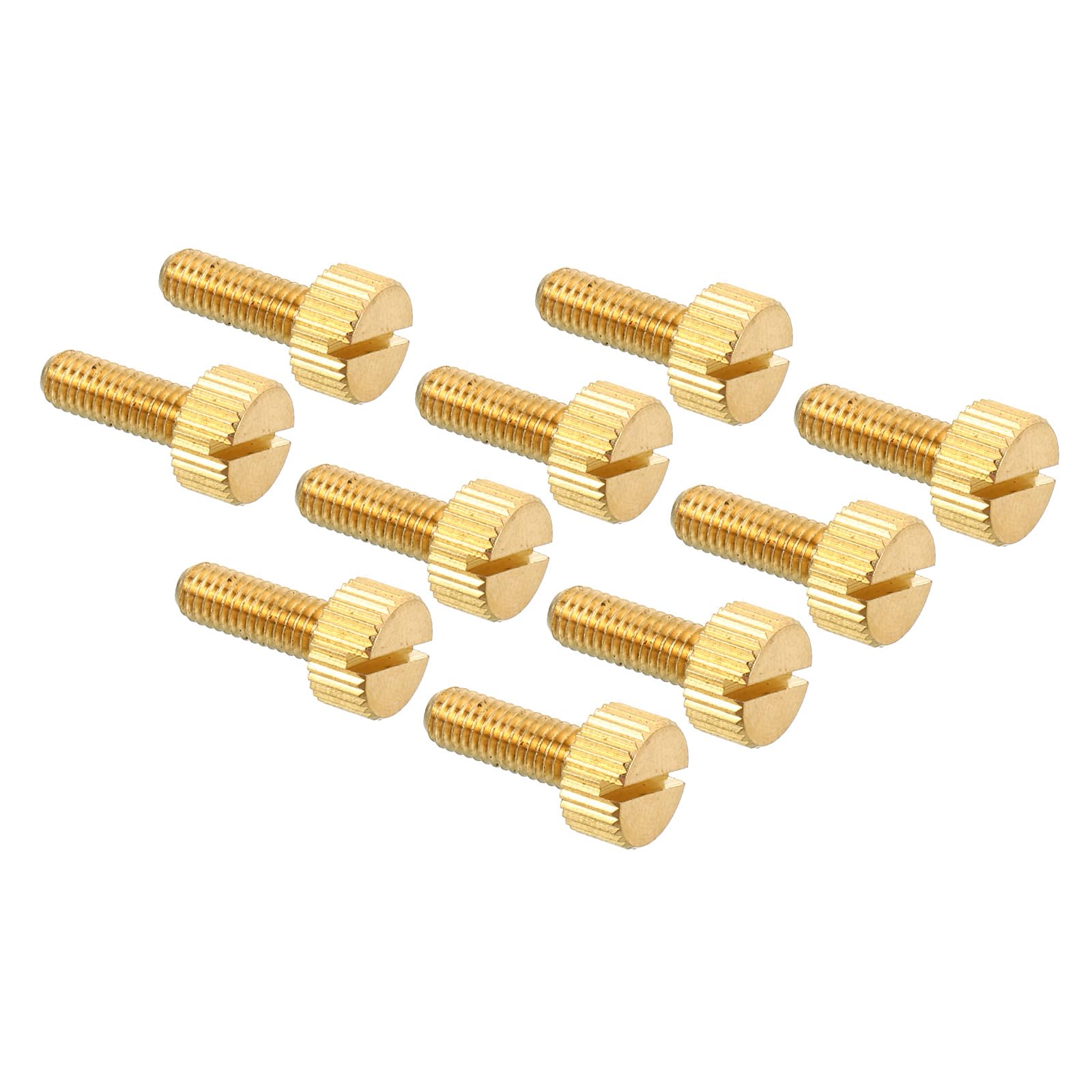 PATIKIL M5x19mm Knurled Thumb Screws, 15 Pack Flat Tip Brass Bolts Grip Knobs Fasteners with Straight Shoulders for Lighting Furniture Electronic Mechanical — image 1