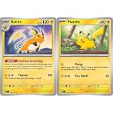 Raichu 026/165 - Pikachu- Pokemon 151 - Evolution Holo Rare 2 Card Lot | Pikachu, Raichu