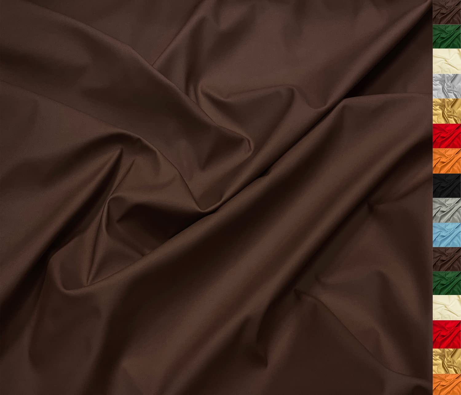 A-Express Soft Faux Leather Fabric Spandex Stretch Smooth Matt Matte Leatherette Vinyl Material 140cm 55" Wide 230gsm One Way Stretch Sold Per Meter - 2 Meters 200cm x 140cm Brown