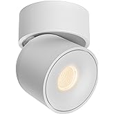 Aisilan 9W Dimmable LED Ceiling Spotlight, Adjustable Directional Surface Flush Mount Lighting, Wall Spot Lights Indoor Accent Fixture Fitting for Kitchen Bedroom Living Room, 3000K, White