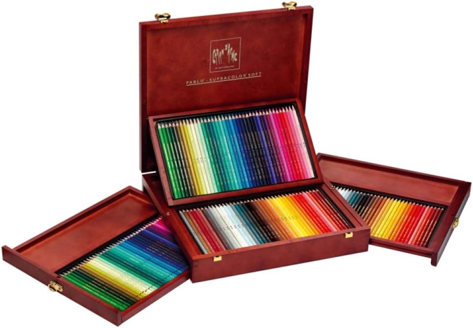 Caran D'Ache Estojo 160 Lápis, Luxo Madeira, 180 Cores
