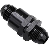 Podavelle 8AN Non Return One Way Inline Check Valve Fitting Aluminum Black