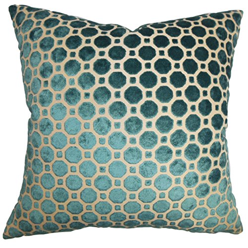 The pillow collection kostya geometric pillow, turquois…