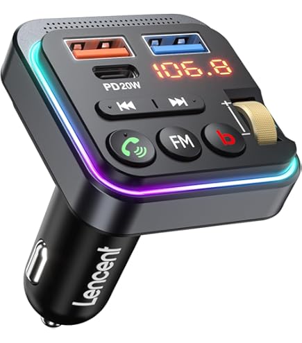 Adattatore Bluetooth Auto NK Trasettitore F Per Auto Bluetooth 5.0-3 Porte Di Ricarica Trasmettitore Fm Bluetooth Auto - Foto 7