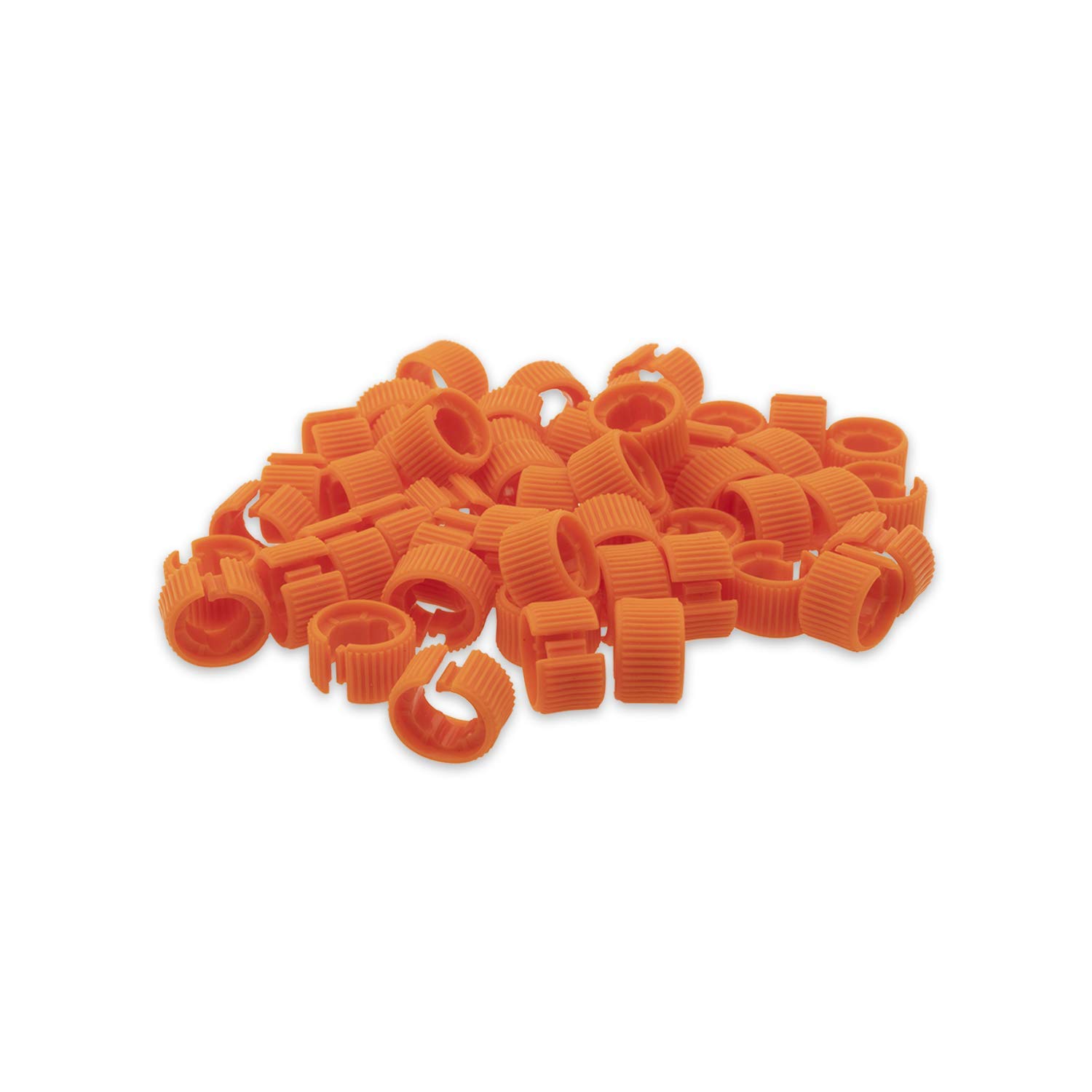 LINKUP - Cat7 30AWG Cable Identifier Coloured Rings - Orange (50 Pack)