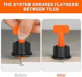 Flintronic Tile Leveling System 80PCS Kit with 2 Wrenches for Stone & Floors view 3