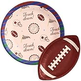 xo, Fetti Touchdown Plates - 32 pcs | Football Birthday Decorations, Varsity Party Setting, Tailgate Tablescape, Homecoming Game Day Supplies