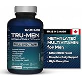 TRUMARK TRU-MEN Methylated Multivitamin for Men– High Potency Advanced Daily Methylated Multivitamins with Methylated B12, Fo