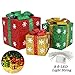 Sunnyglade Set of 3 Christmas Lighted Gift Boxes with Bows Present Boxes for Christmas, Weddings Yard Home Holiday Art Decorations (Red Green and Yellow)