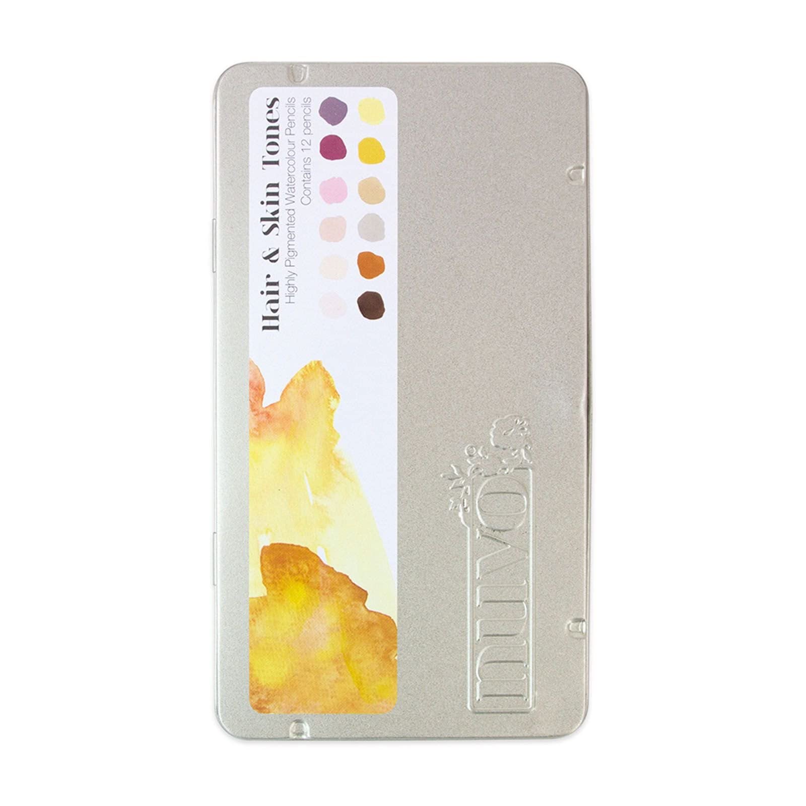 Tonic Studios Hair and Skin Tones Watercolour Pencils, Wood, Multicoloured, 12 Count (Pack of 1)