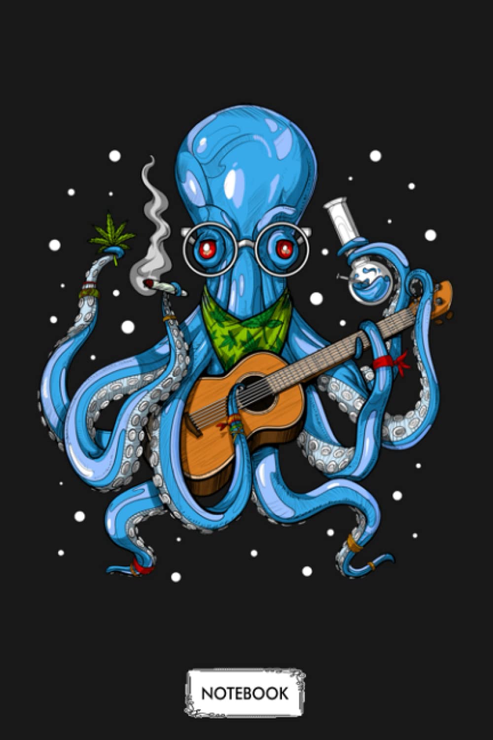 Octopus Hippie Stoner Notebook: 6x9 120 Pages, Journal, Lined College Ruled Paper, Diary, Matte Finish Cover, Planner