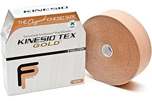 Kinesio Taping - Elastic Therapeutic Athletic Tape Tex Gold FP - Bulk Roll - Beige – 2 in. x 103 ft
