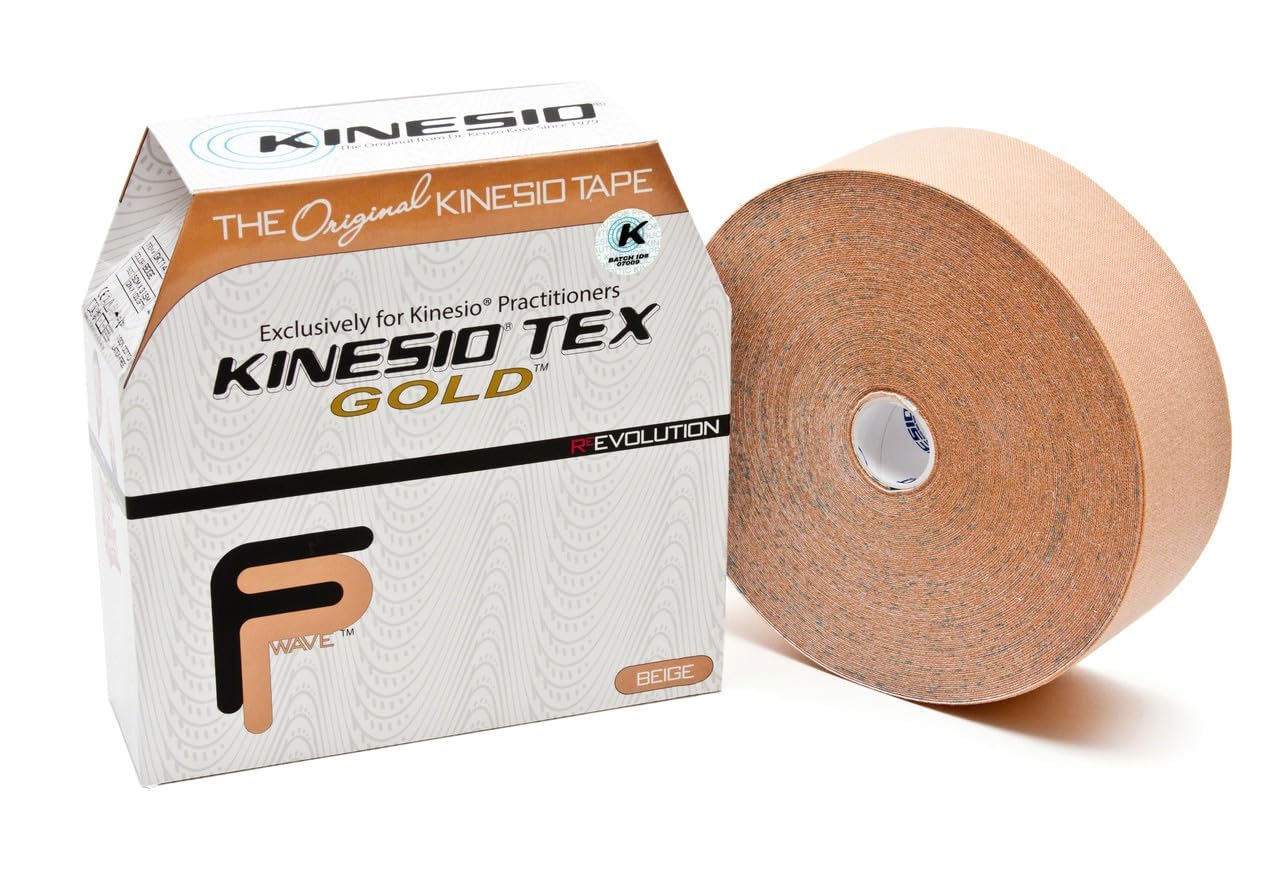 Photo 1 of Kinesio Taping - Elastic Therapeutic Athletic Tape Tex Gold FP - Bulk Roll - Beige – 2 in. x 103 ft