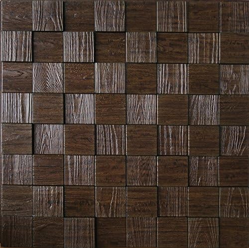 Wall Panel Harmony Cubes - Decorative Thermoplastic Tile 24x24 Wood Grain