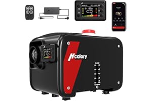 HCALORY Diesel Heater 8KW, HBH1S 12V Parking Diesel Air Heater All in One with App Control, 10-Temperature Settings, Auto Start-Stop and Fast Heating, 110V AC & 12V 24V DC, for Car, RV, Campers