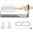 briidea Water Fountain Auto Fill System, Water Leveler Float Valve Kit, 1/4 Tube with Adjustable Arm for Outdoor Fountains, Gardens, Ponds