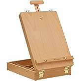 Tabletop Art Easel for Painting, Premium Wooden Sketchbox, Portable Desktop Painting Easel for Student Artist Beginner